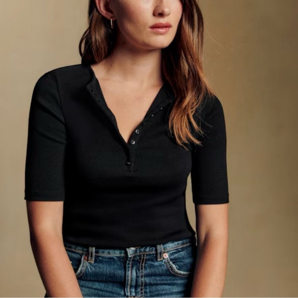 Sezane Black Theodora Top XS